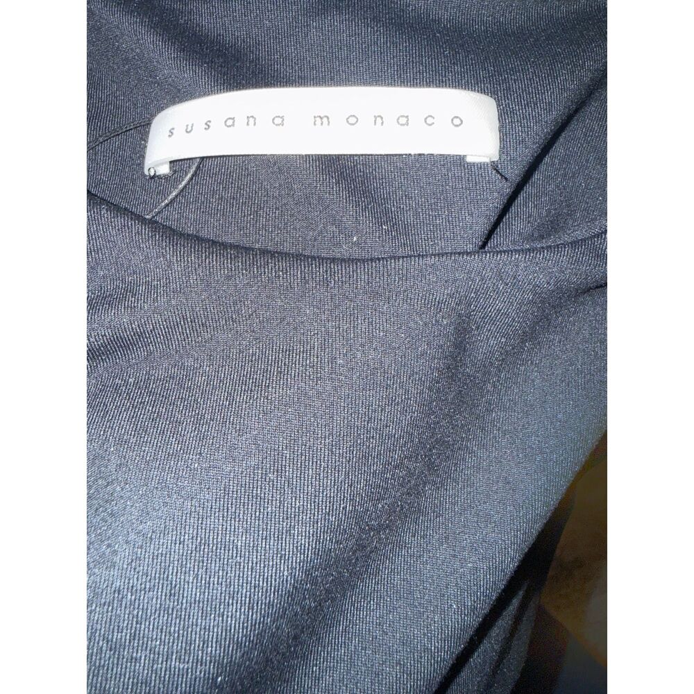 NWT Susana Monaco Black long dress with Slit - Picture 6 of 7